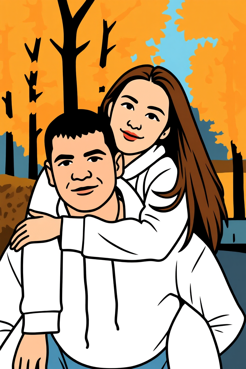 Vektoros Grafika stílusú személyes portré