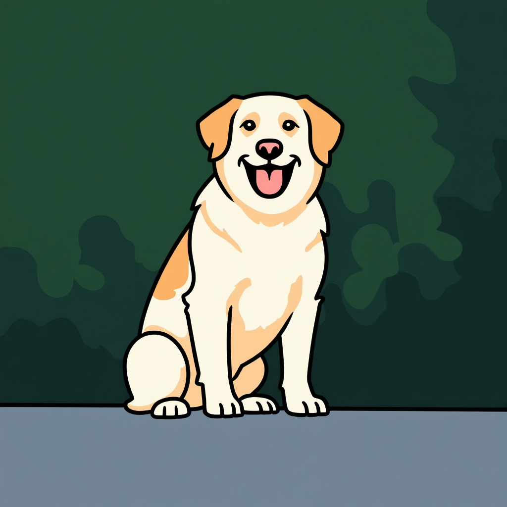 Vektoros Grafika stílusú házikedvenc portré