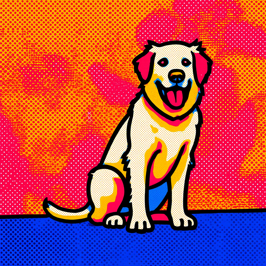 Pop Art stílusú házikedvenc portré